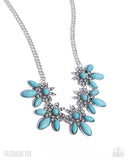Paparazzi "Western Revival" Blue Fashion Fix Necklace & Earring Set Paparazzi Jewelry