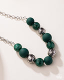 Paparazzi "Bewitching Texture" Green Necklace & Earring Set Paparazzi Jewelry