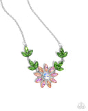 Paparazzi "Blossoming Baseline" Orange Necklace & Earring Set Paparazzi Jewelry