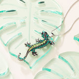 Paparazzi "Shimmery Salamander" Green Necklace & Earring Set Paparazzi Jewelry