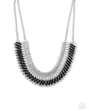 Paparazzi "Commanding Connections" Black Necklace & Earring Set Paparazzi Jewelry