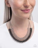 Paparazzi "Commanding Connections" Black Necklace & Earring Set Paparazzi Jewelry
