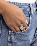 Paparazzi "Lunar Leader" Green Ring Paparazzi Jewelry