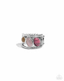 Paparazzi "Colorfully Coarse" Pink Ring Paparazzi Jewelry