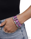Paparazzi "Mismatched Mood" Purple Bracelet Paparazzi Jewelry