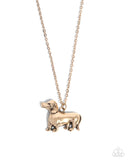 Paparazzi "Darling Dachshund" Gold Necklace & Earring Set Paparazzi Jewelry