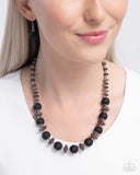 Paparazzi "Cloudy with a Chance of CHARACTER" Black Necklace & Earring Set Paparazzi Jewelry