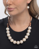 Paparazzi "Brushed Backdrop" Copper Necklace & Earring Set Paparazzi Jewelry