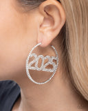 Paparazzi "This is Gonna Be My Year" White Post Earrings Paparazzi Jewelry