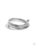Paparazzi "Calmly Coiled" Silver Bracelet Paparazzi Jewelry