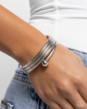 Paparazzi "Calmly Coiled" Silver Bracelet Paparazzi Jewelry