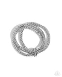 Paparazzi "Faceted Facade" Silver Bracelet Paparazzi Jewelry