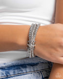 Paparazzi "Faceted Facade" Silver Bracelet Paparazzi Jewelry