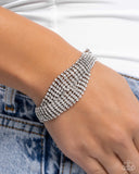 Paparazzi "Trustworthy Twist" White Bracelet Paparazzi Jewelry