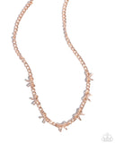 Paparazzi "BOW the Knee" Rose Gold Necklace & Earring Set Paparazzi Jewelry