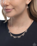 Paparazzi "BOW the Knee" Rose Gold Necklace & Earring Set Paparazzi Jewelry