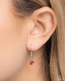 Paparazzi "Tilted Tranquility" Red Lanyard Necklace & Earring Set Paparazzi Jewelry