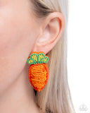 Paparazzi "Carefree Carrot" Orange Post Earrings Paparazzi Jewelry