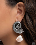 Paparazzi "Conch Calypso" White Post Earrings Paparazzi Jewelry