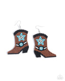 Paparazzi "Beaded Boot" Brown Earrings Paparazzi Jewelry