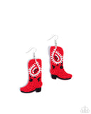 Paparazzi "Western Webbing" Red Earrings Paparazzi Jewelry