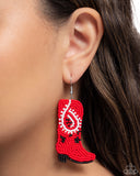 Paparazzi "Western Webbing" Red Earrings Paparazzi Jewelry