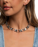 Paparazzi "Butterfly Build & Fluttering Fabrication" Silver Necklace & Bracelet Jewelry Set Paparazzi Jewelry