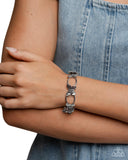 Paparazzi "Butterfly Build & Fluttering Fabrication" Silver Necklace & Bracelet Jewelry Set Paparazzi Jewelry