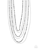 Paparazzi "Pronged Purpose" Black Necklace & Earring Set Paparazzi Jewelry
