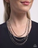Paparazzi "Pronged Purpose" Black Necklace & Earring Set Paparazzi Jewelry