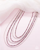 Paparazzi "Pronged Purpose" Pink Necklace & Earring Set Paparazzi Jewelry