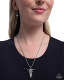 Paparazzi "Longhorn Legacy" Black Necklace & Earring Set Paparazzi Jewelry