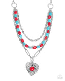Paparazzi "Frankly Flirting" Red Necklace & Earring Set Paparazzi Jewelry