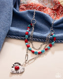 Paparazzi "Frankly Flirting" Red Necklace & Earring Set Paparazzi Jewelry