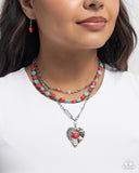 Paparazzi "Frankly Flirting" Red Necklace & Earring Set Paparazzi Jewelry