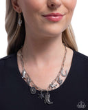 Paparazzi "Hoedown Throwdown" Silver Necklace & Earring Set Paparazzi Jewelry