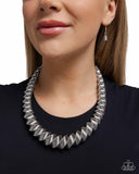 Paparazzi "Candescent Coils" Silver Necklace & Earring Set Paparazzi Jewelry