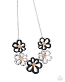 Paparazzi "Beau Bouquet" Black Necklace & Earring Set Paparazzi Jewelry