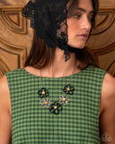 Paparazzi "Beau Bouquet" Black Necklace & Earring Set Paparazzi Jewelry