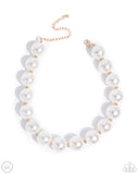 Paparazzi "Pronounced Pearls" Gold Choker Necklace & Earring Set Paparazzi Jewelry