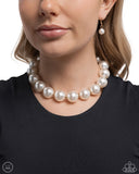 Paparazzi "Pronounced Pearls" Gold Choker Necklace & Earring Set Paparazzi Jewelry