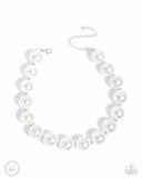Paparazzi "Pronounced Pearls" White Choker Necklace & Earring Set Paparazzi Jewelry
