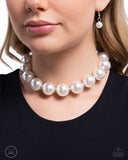 Paparazzi "Pronounced Pearls" White Choker Necklace & Earring Set Paparazzi Jewelry
