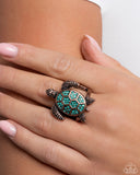 Paparazzi "Turtle Triumph" Copper Ring Paparazzi Jewelry