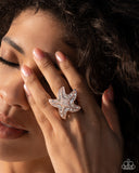 Paparazzi "Starfish Scope" Rose Gold Ring Paparazzi Jewelry