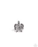 Paparazzi "Turtle Triumph" Silver Ring Paparazzi Jewelry