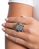 Paparazzi "Turtle Triumph" Silver Ring Paparazzi Jewelry