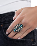 Paparazzi "Layered Landmark" White Ring Paparazzi Jewelry