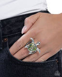 Paparazzi "Tailored Turtle" Green Ring Paparazzi Jewelry