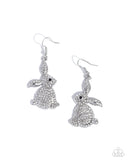 Paparazzi "Bunny Bling" White Earrings Paparazzi Jewelry